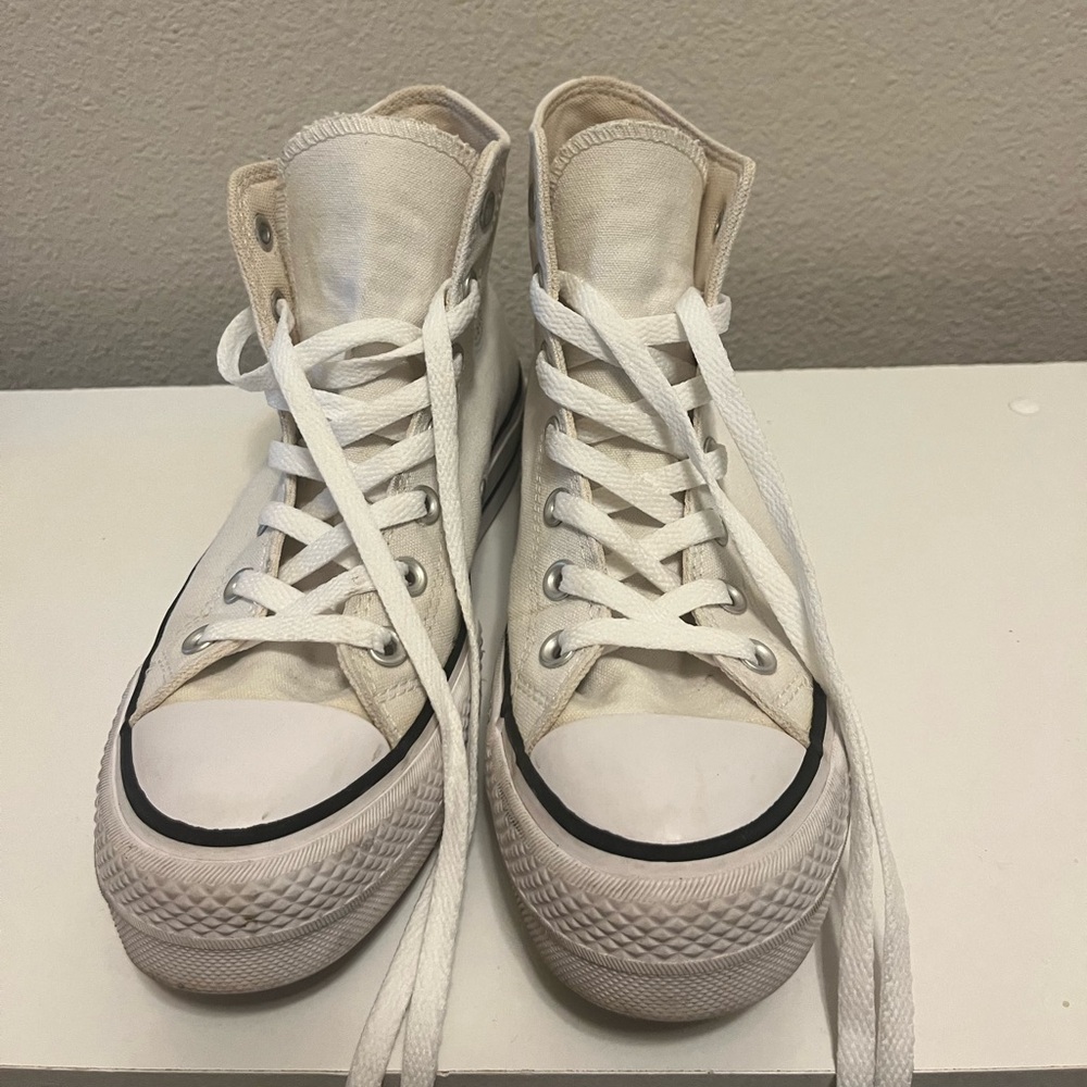 White Platform Converse